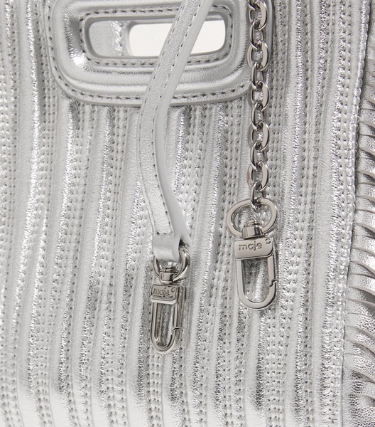 Mini Leather 'M' Top-Handle Bag