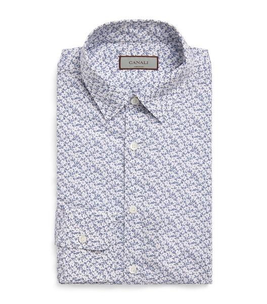 Cotton-Blend Print Shirt