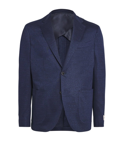 Linen-Cotton Single-Breasted Blazer