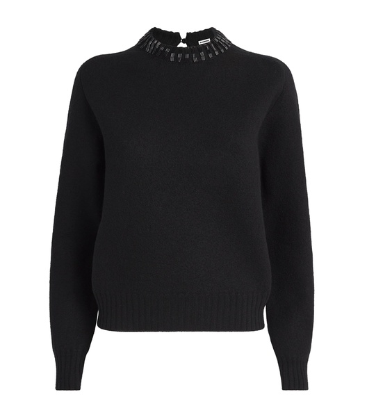 Virgin Wool Embellished Sweater