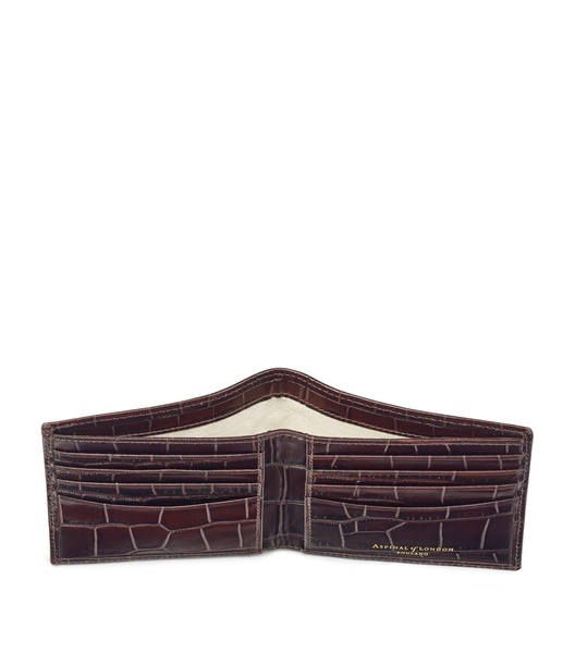 Croc-Embossed Leather Bifold Wallet