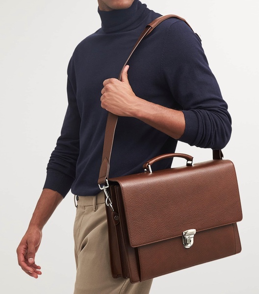 Leather City Laptop Briefcase