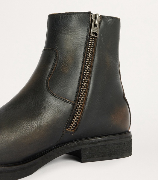 Leather Lang Ankle Boots