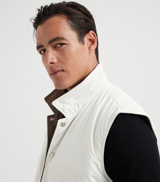 Leather Reversible Padded Gilet