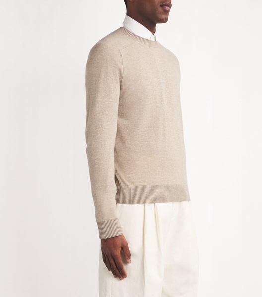 Cashmere Saddle-Shoulder Sweater