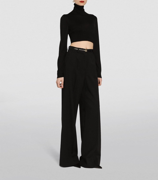 Wool Straight-Leg Trousers