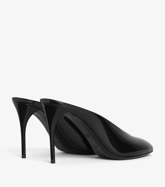 Patent Leather Decollete Mules 90