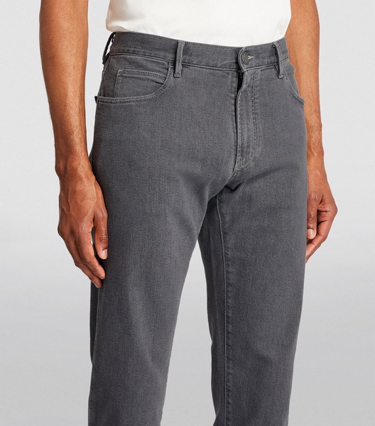 Stretch-Cotton Straight Jeans