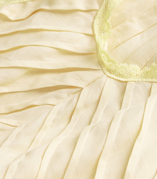 Linen-Blend Maxi Dress