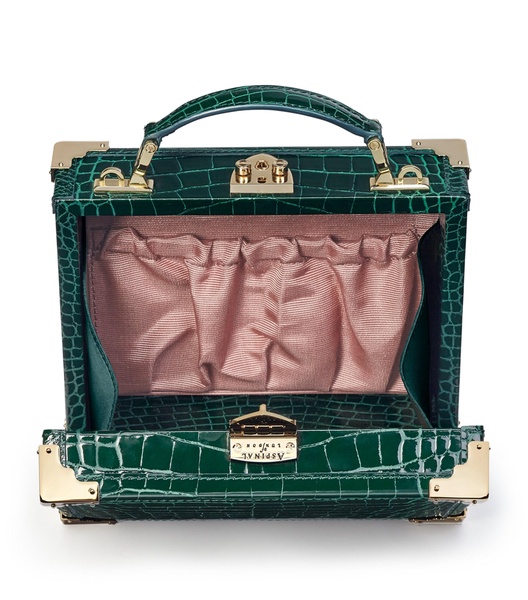 Mini Leather Trunk Clutch Bag