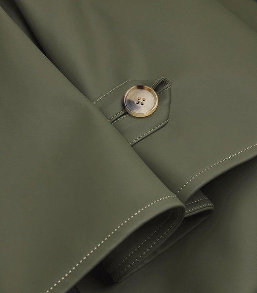 Rubber Asymmetric Trench Coat