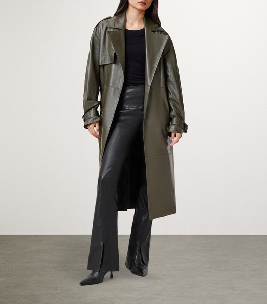 Leather Cora Flared Trousers