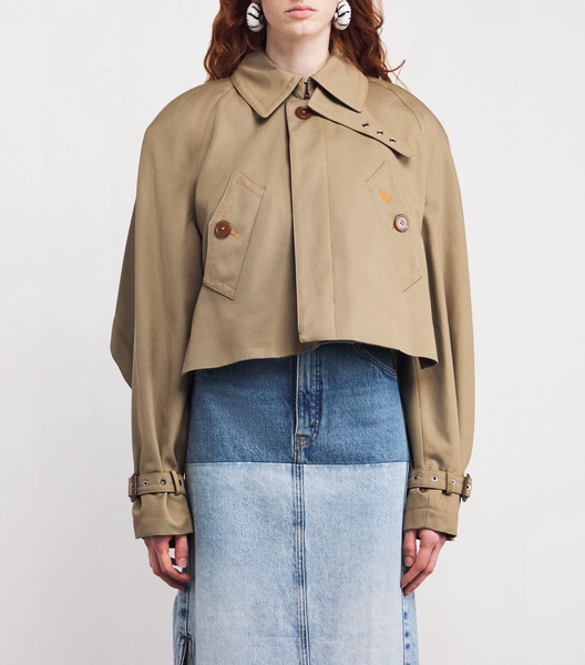 Graziano Cut-Off Trench Coat