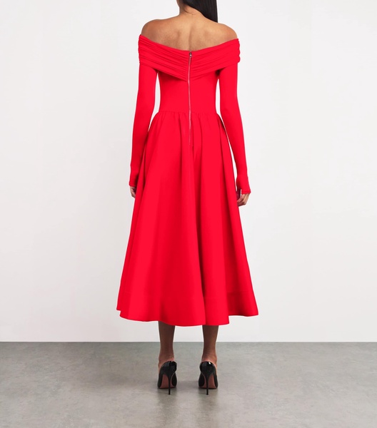 Stretch-Cotton Chara Midi Dress