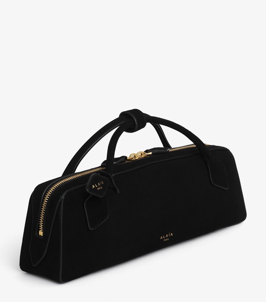 Suede Le Teckel Top-Handle Bag
