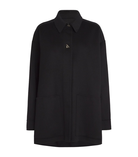 Wool-Silk Button Crane Jacket