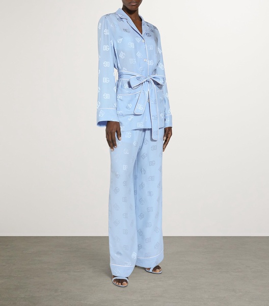 Silk Monogram Trousers