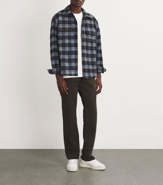 Wool-Blend Check Sacastor Overshirt