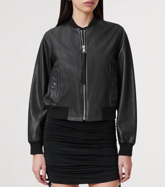 Leather Orten Bomber Jacket