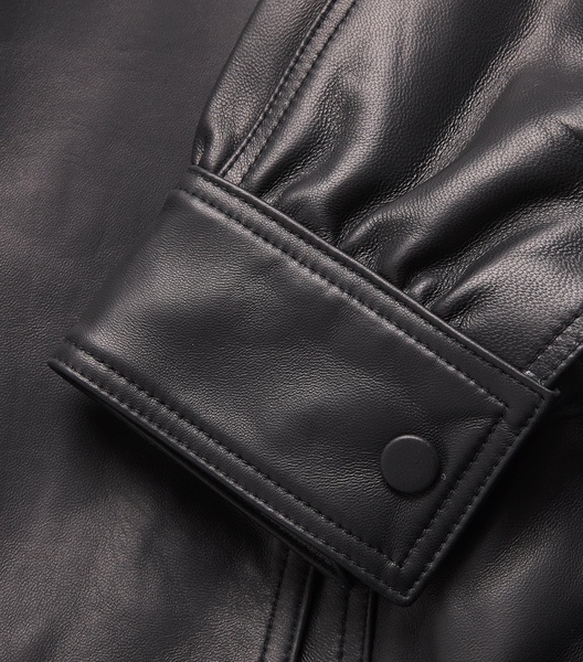 Double-Breasted Leather Jacket