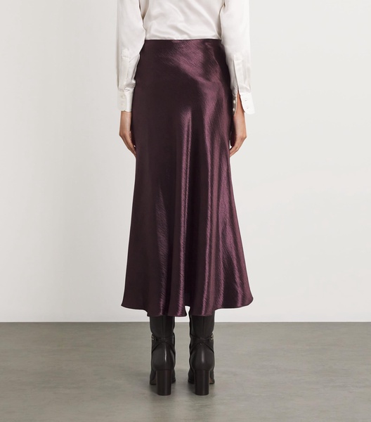 Satin Midi Skirt