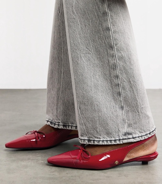 Leather Zoey Slingback Heels