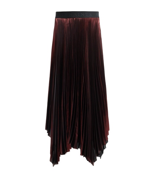 Pleated Lerin Asymmetric Midi Skirt