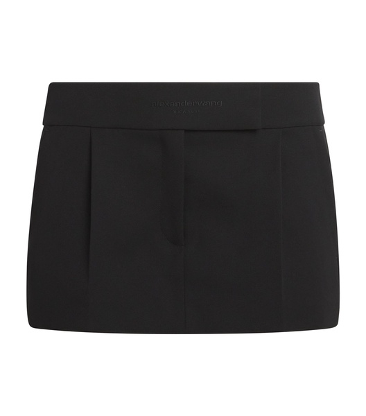 Wool Low-Rise Mini Skort