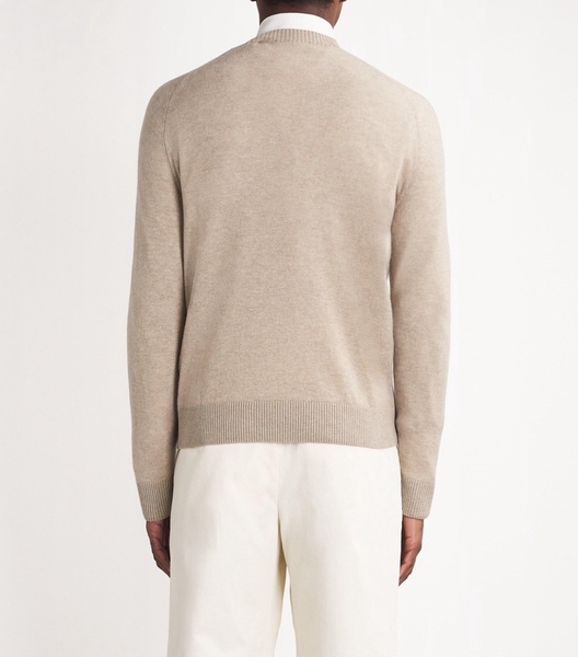 Cashmere Saddle-Shoulder Sweater