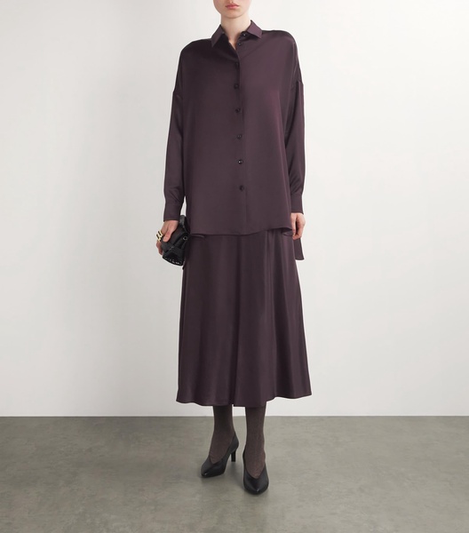 Silk Bias Midi Skirt