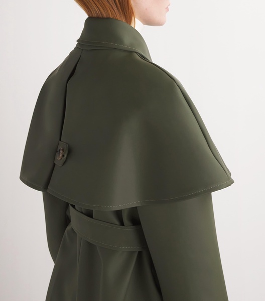 Rubber Asymmetric Trench Coat