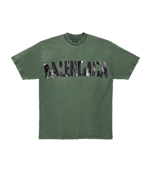 Tape cotton-blend jersey T-shirt