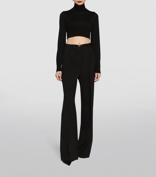 Wool Straight-Leg Trousers