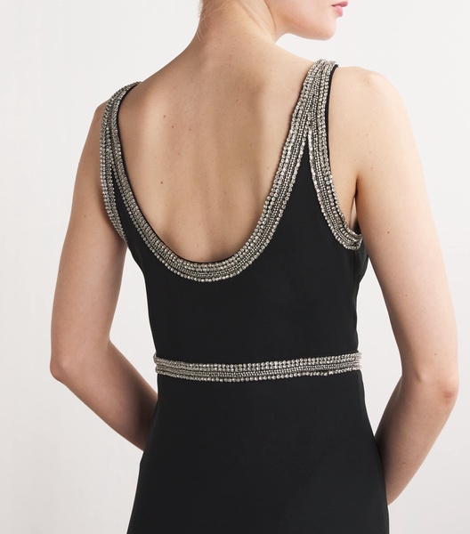 Bead-Trim Flores Maxi Dress