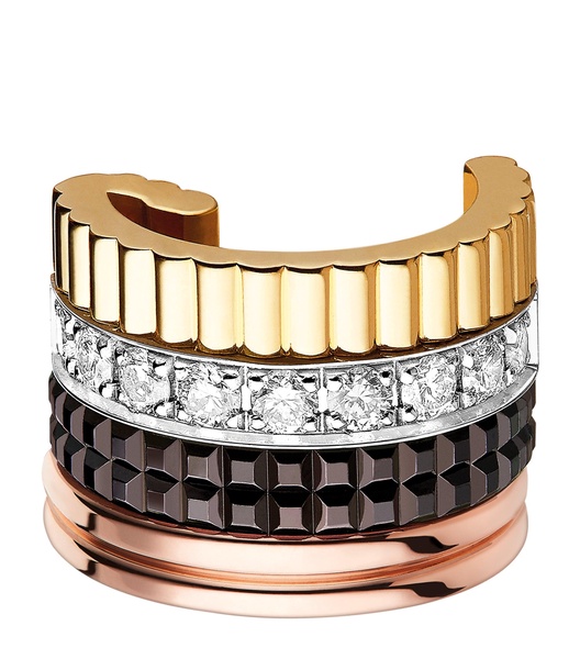 Mixed Gold and Diamond Quatre Classique Single Ear Clip