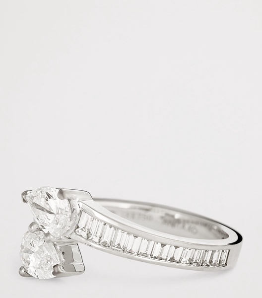 White Gold and Diamond  Saturn Ring