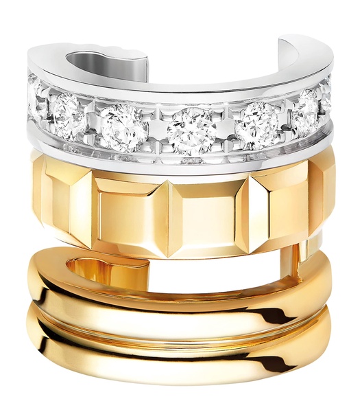 Yellow Gold and Diamond Quatre Radiant Earring