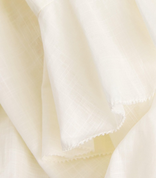 Cotton Ruffled V-Neck Blouse