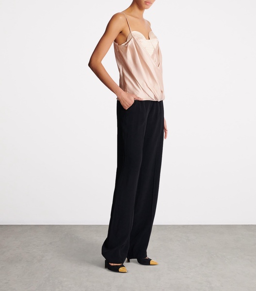 Silk Strappy Bustier Top