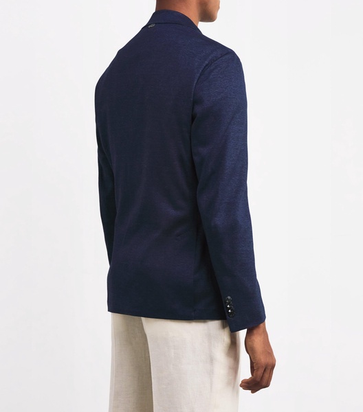 Linen-Cotton Single-Breasted Blazer