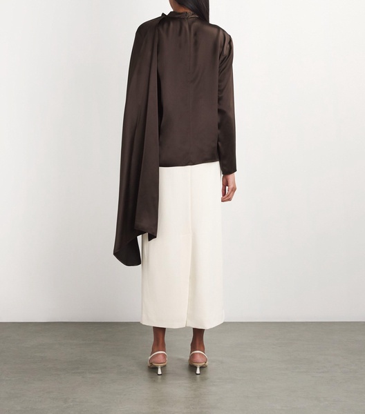 Silk Draped Blouse