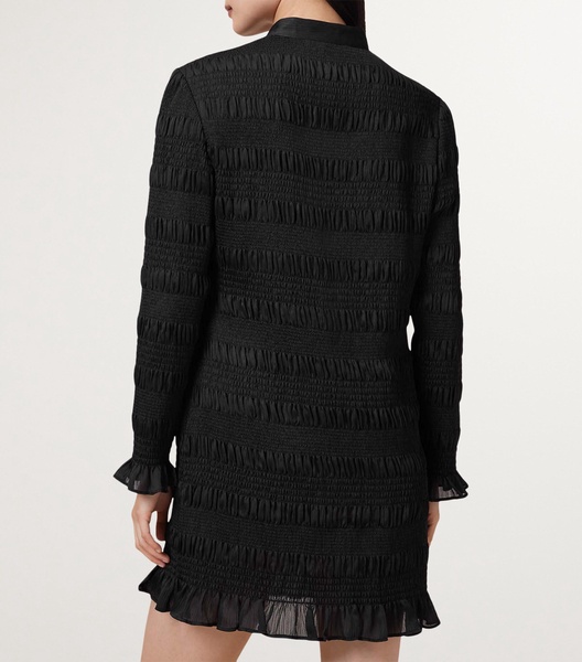 Shirred Meg Mini Shirt Dress
