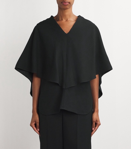 Satin Cape Arona Blouse