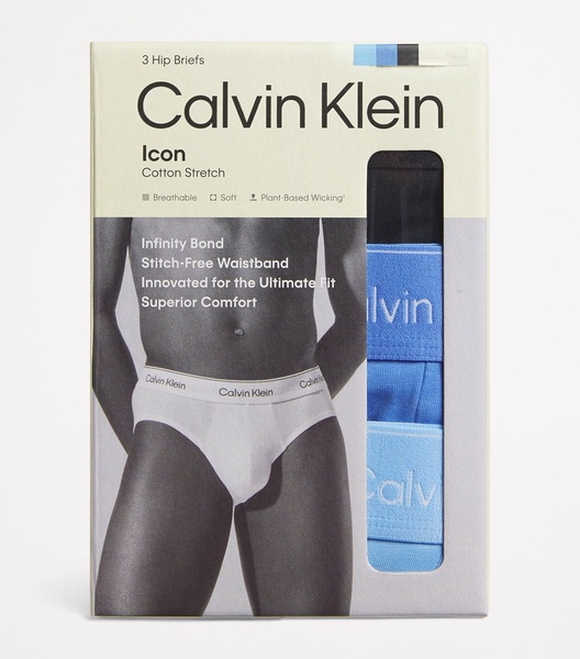 Cotton Stretch Icon Hip Briefs (Pack of 3)