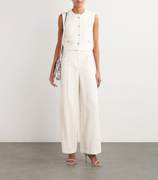 Tweed Wide-Leg Trousers