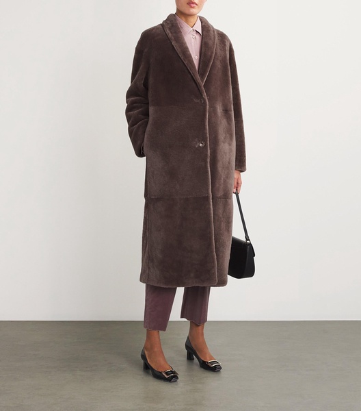 Velvet Shearling Coat
