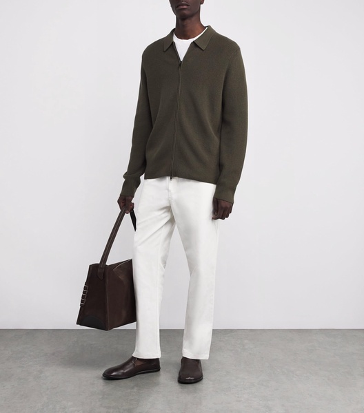Cotton-Blend Jabari Straight Trousers
