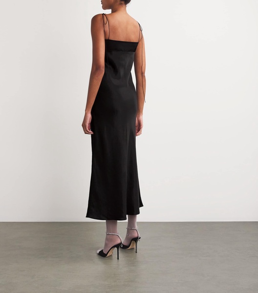 Satin Tulip Midi Dress