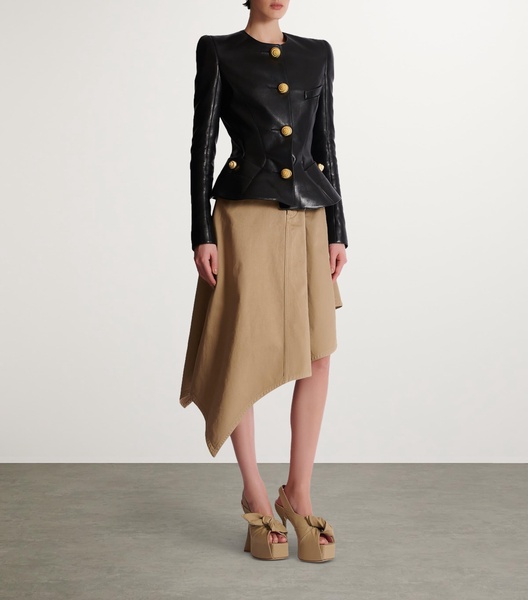 Peplum Leather Jacket