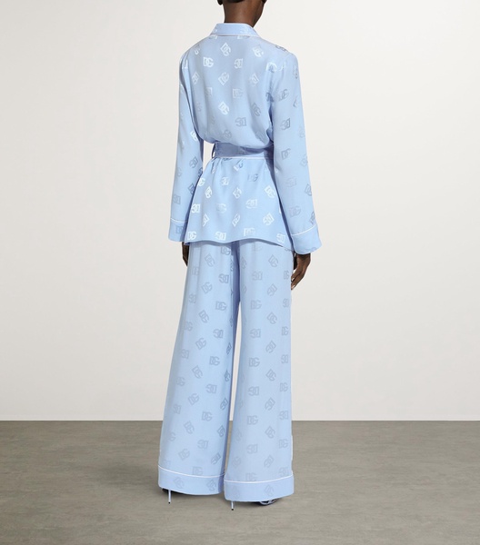 Silk Monogram Trousers